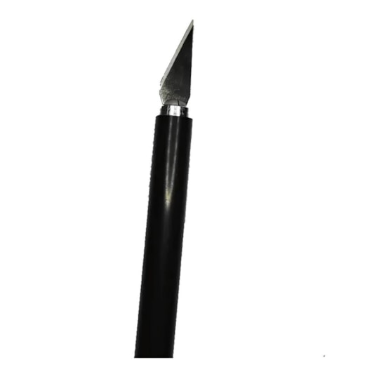 Estilete de Precisão Cabo Plástico Preto 5 Laminas Reposição