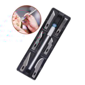 Estilete de Precisão para Artesanato 6 Lâminas Diferentes