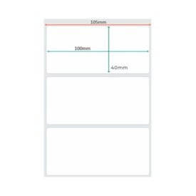 Etiqueta Adesiva Couchê Impressora Térmica 100X40mm 01un