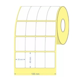 Etiqueta Adesiva Couchê Impressora Térmica 25X40mm 01un