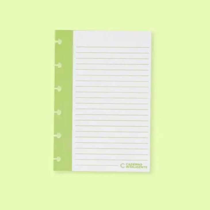 Fichas Pautadas Verticais Caderno Inteligente 180g 50 Folhas