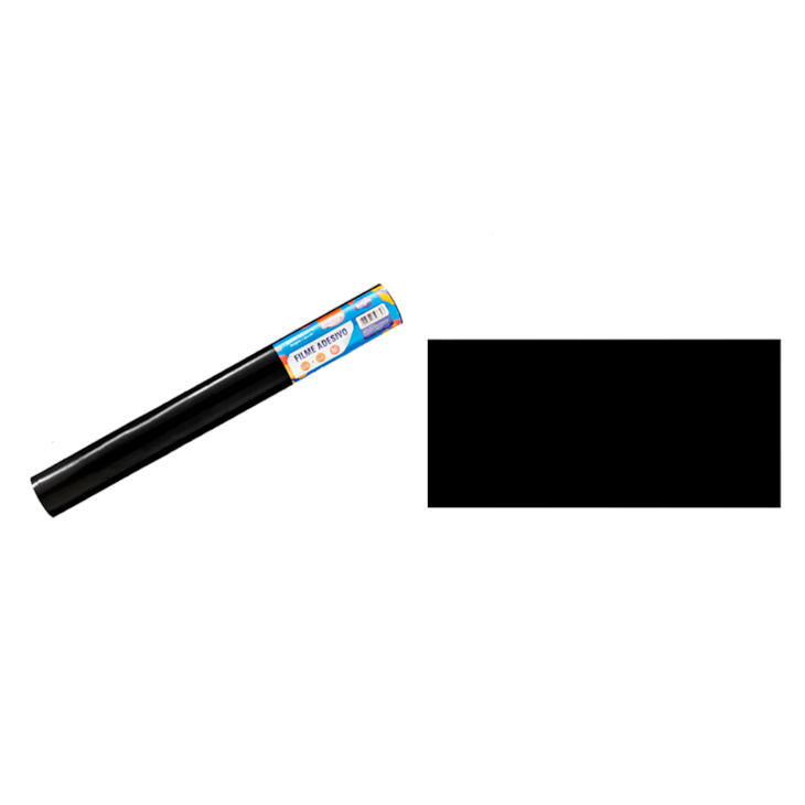 Filme Autoadesivo Decorativo 80mic Preto 45cmx10m