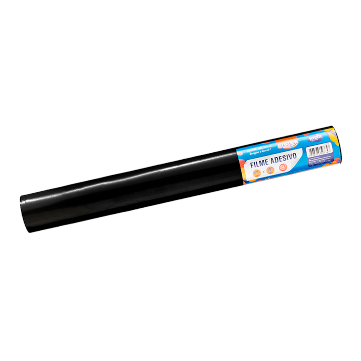 Filme Autoadesivo Decorativo 80mic Preto 45cmx10m
