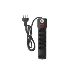 Filtro de Energia com 06 Tomadas Preto 06722 Bright 01un