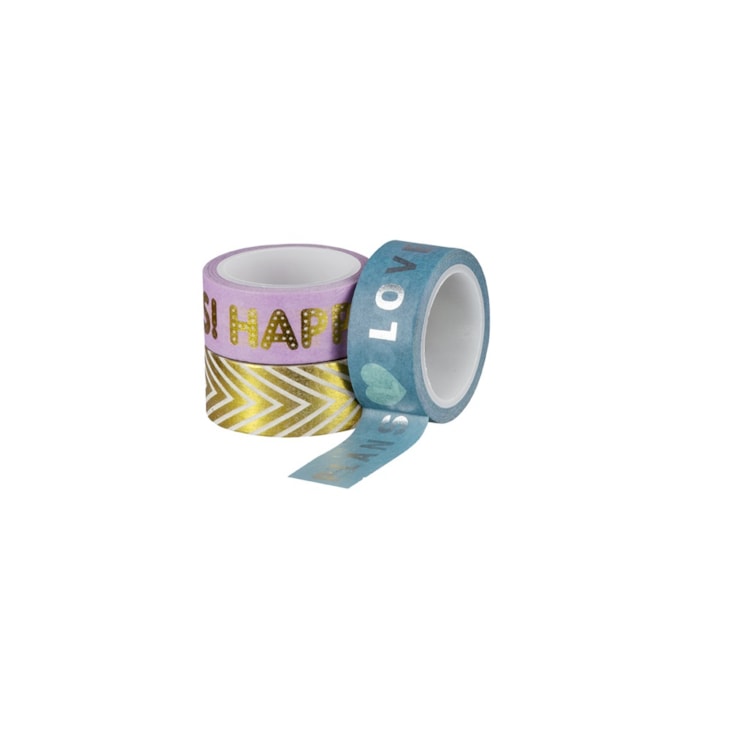 Fita Adesiva Washi Tapes Shine 15mmx5m Brw C/ 30UN