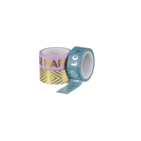 Fita Adesiva Washi Tapes Shine Soul 15mm x5m BRW com 30un