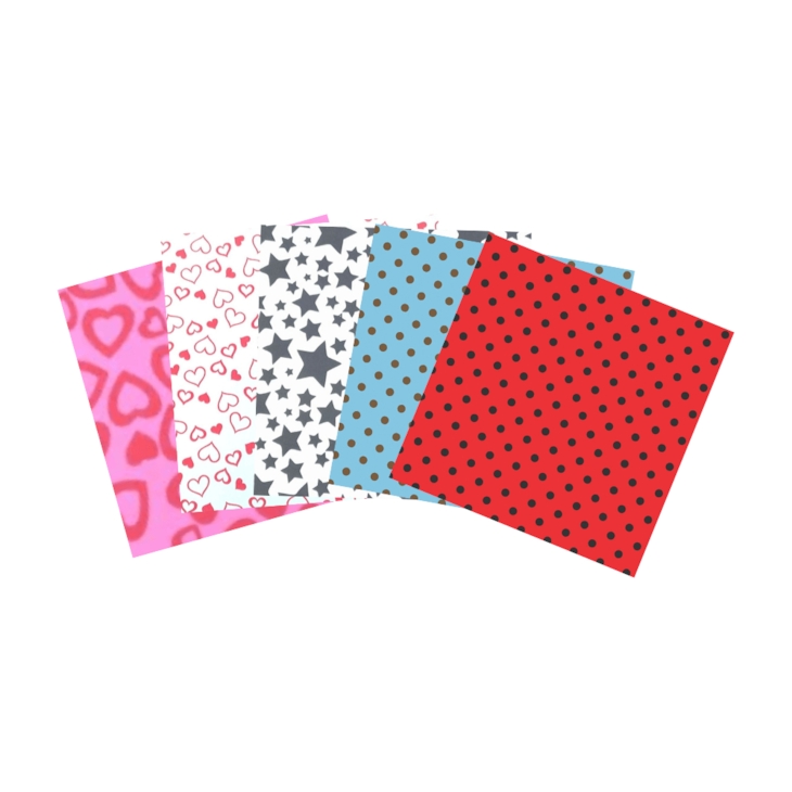 Folha de EVA Estampado 5 modelos 40X48cm Marpax 10un