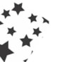 Folha de EVA Estrelas Preta/Branco 40x48cm 1,5mm pacote com 10un