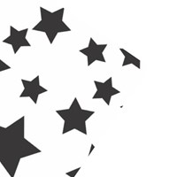 Folha de EVA Estrelas Preta/Branco 40x48cm 1,5mm pacote com 10un