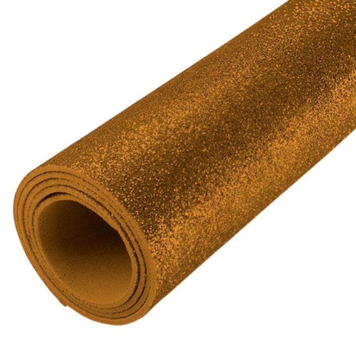Folha de EVA Glitter Bronze 40x48cm 1,5mm pacote com 10 un