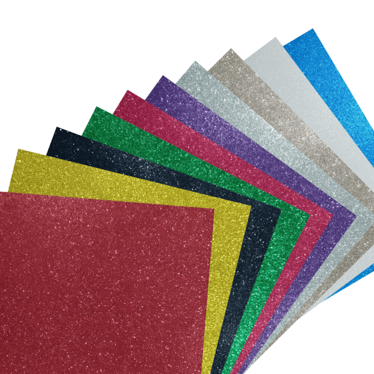 Folha de EVA Glitter Cores Sortidas 40X48cm Marpax 10un 