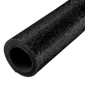 Folha de Eva Glitter Preto 40X48cm 1,5mm Pacote com 10 un