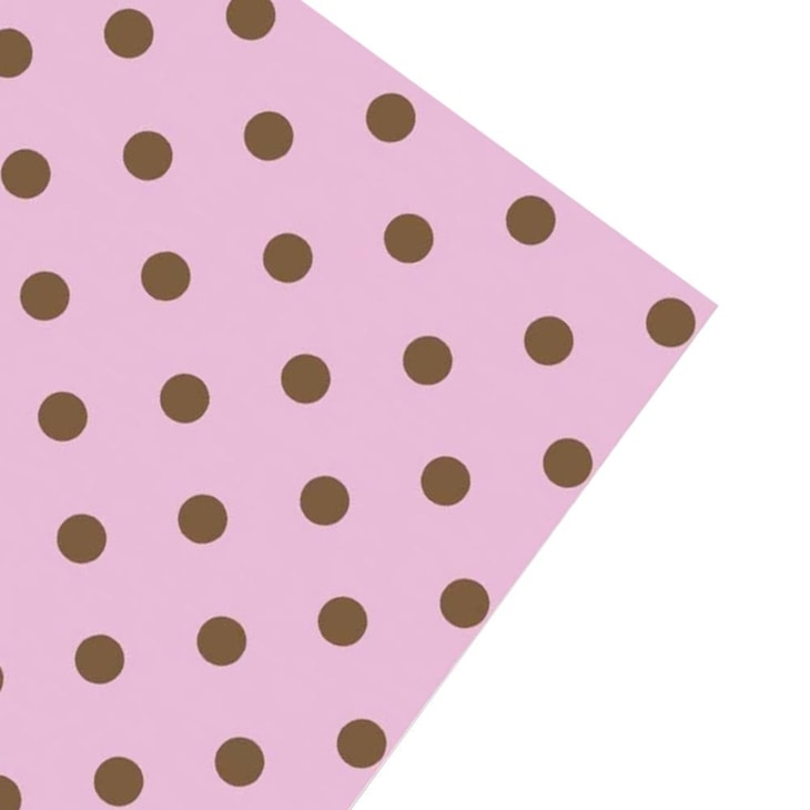 Folha de EVA Poá Rosa/Marrom 40x48cm 1,5mm pacote com 10 un