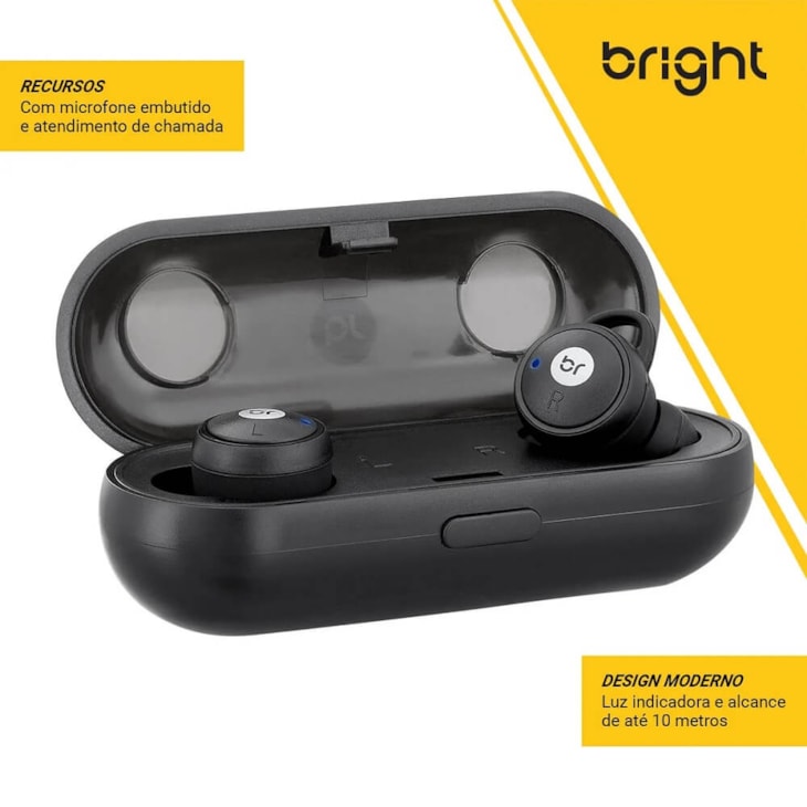 Fone Bluetooth Sem Fio Blacksound Com Microfone Bright 514