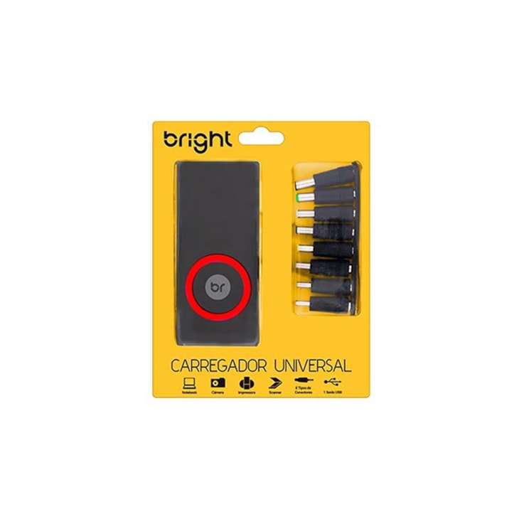 Fonte Carregador Universal com 8 Conectores Bivolt Bright 01un