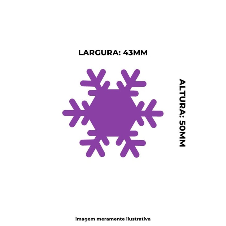 Furador de Eva e Papel Scrap Floco de Neve Grande 51mm 01un