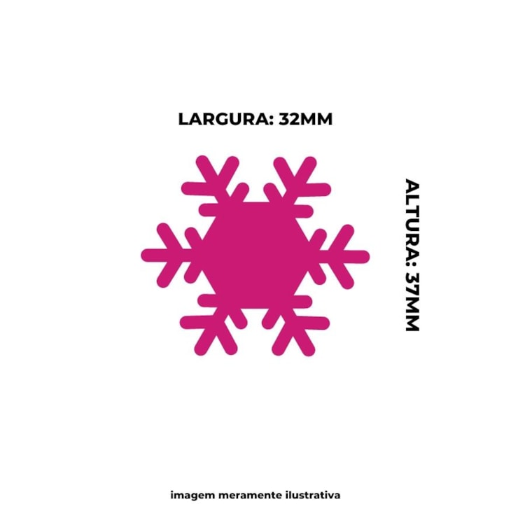 Furador de Eva e Papel Scrap Floco de Neve Médio 38mm 01un