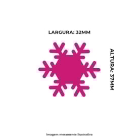 Furador de Eva e Papel Scrap Floco de Neve Médio 38mm 01un