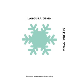 Furador de Eva e Papel Scrap Floco de Neve Pequeno 25mm 01un