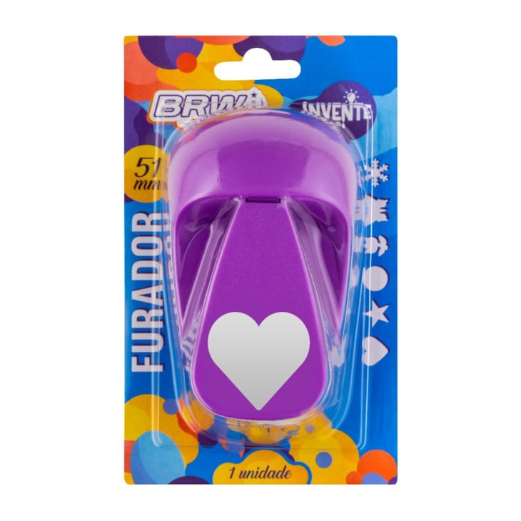 Furador de EVA e Papel Scrapbook Coração Grande 51mm 01 un