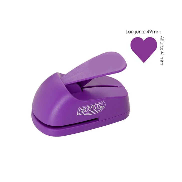 Furador de Eva e Papel Scrapbook Coração Grande 51mm 01un