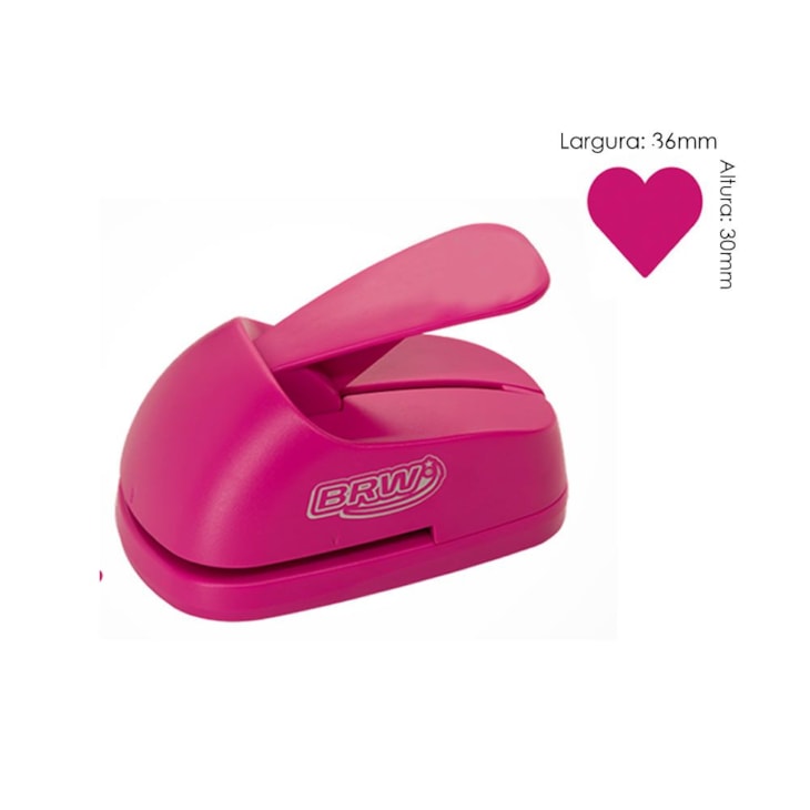 Furador de Eva e Papel Scrapbook Coração Médio 38mm 01un