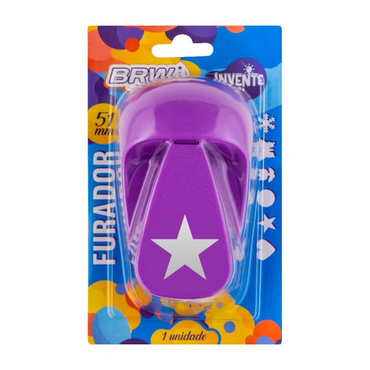 Furador de Eva e Papel Scrapbook Estrela Grande 51mm 01un