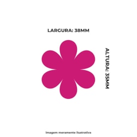 Furador de Eva e Papel Scrapbook Flor Médio 38mm BRW 01un