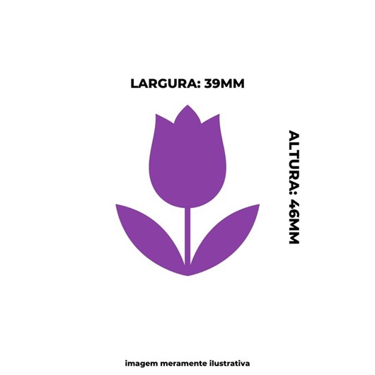 Furador de EVA e Papel Scrapbook Tulipa Grande 51mm 01 un