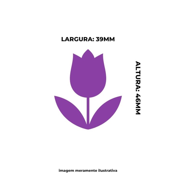 Furador de Eva e Papel Scrapbook Tulipa Grande 51mm 01un