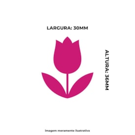 Furador de Eva e Papel Scrapbook Tulipa Médio 38mm 01un