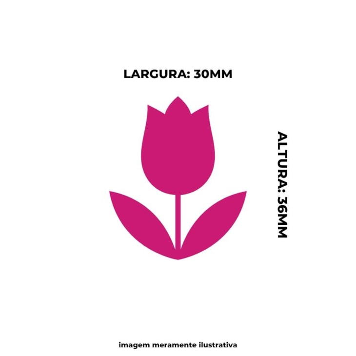 Furador de Eva e Papel Scrapbook Tulipa Médio 38mm 01un