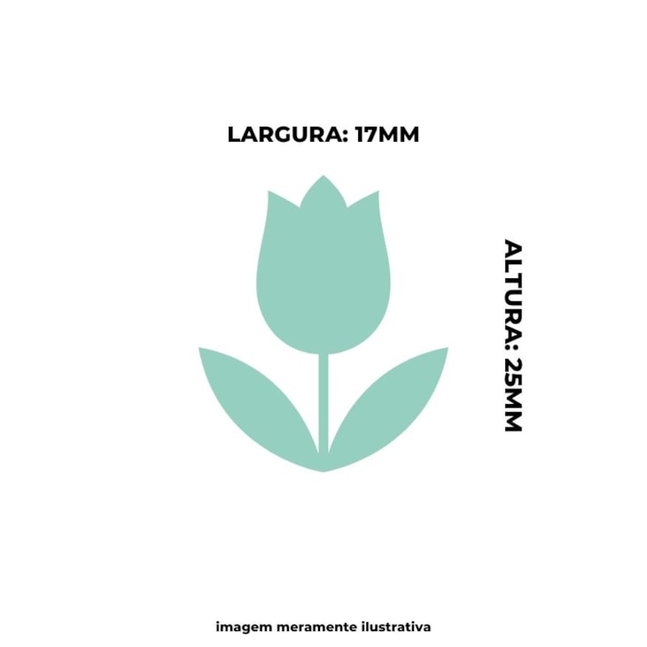 Furador de Eva e Papel Scrapbook Tulipa Pequeno 25mm 01un