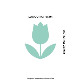 Furador de Eva e Papel Scrapbook Tulipa Pequeno 25mm 01un