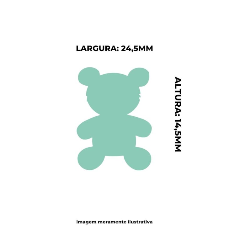 Furador de Eva e Papel Scrapbook Urso Pequeno 25mm 01un