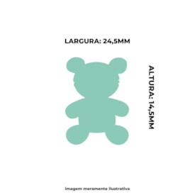 Furador de Eva e Papel Scrapbook Urso Pequeno 25mm 01un