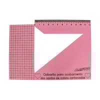 Gabarito de Canto Perfeito em MDF na cor Rosa Marpax 01un