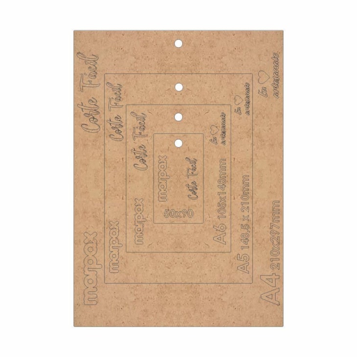 Gabarito para Guilhotina Corte Fácil A4 Marpax com 4 Peças