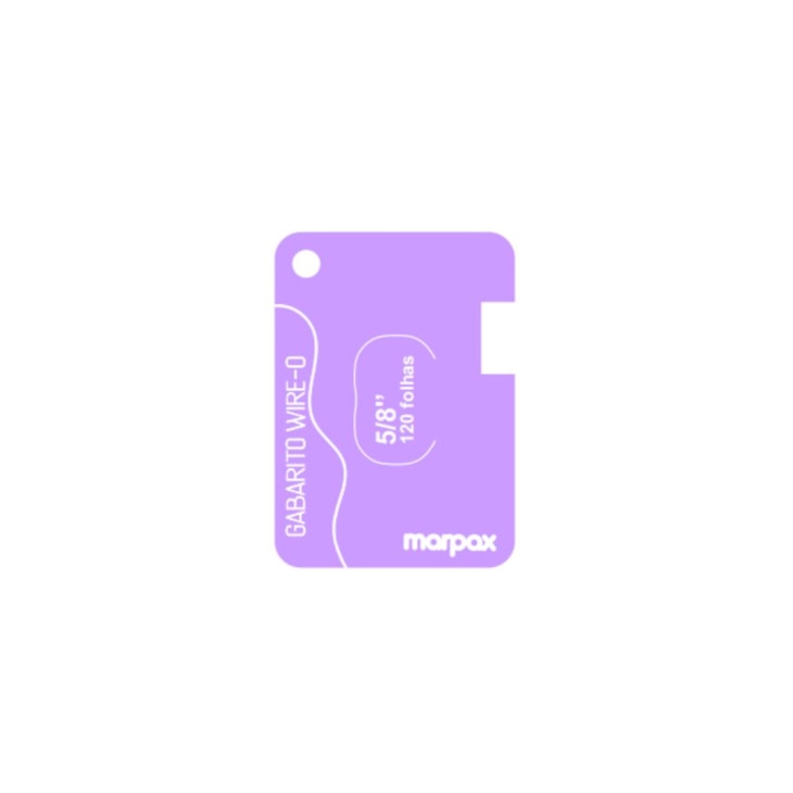 Gabarito para Wire-o 2X1 com 6un em Acrílico Lilás Marpax
