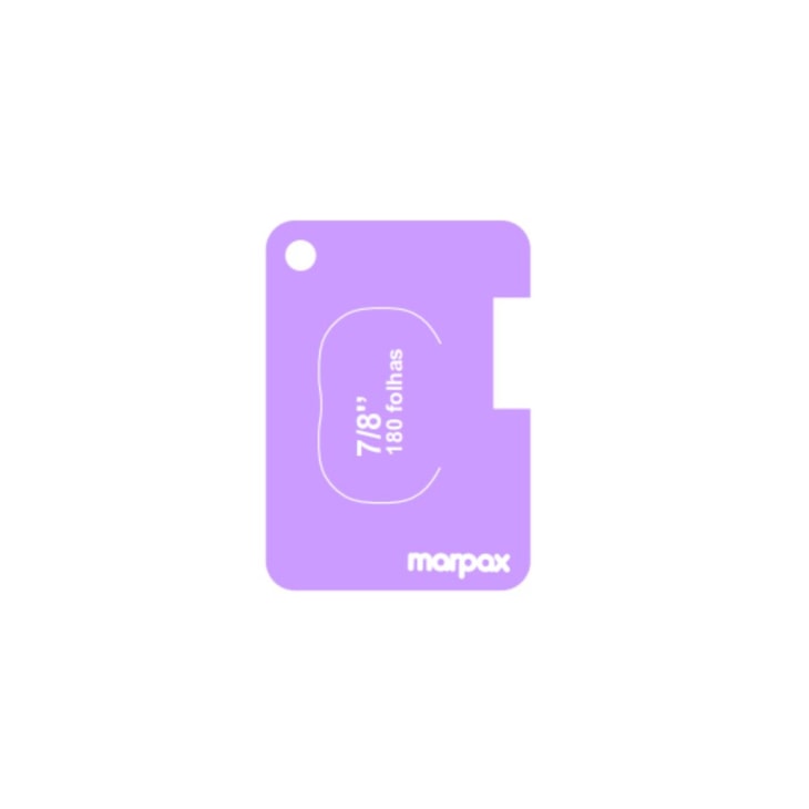 Gabarito para Wire-o 2X1 com 6un em Acrílico Lilás Marpax