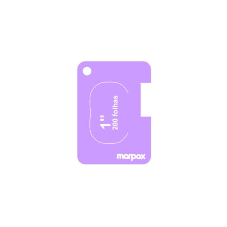 Gabarito para Wire-o 2X1 com 6un em Acrílico Lilás Marpax