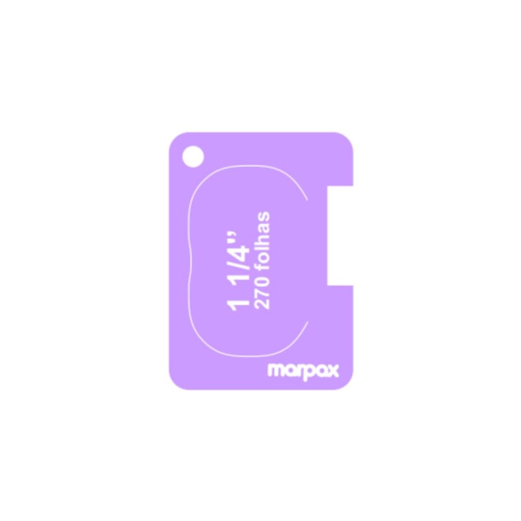 Gabarito para Wire-o 2X1 com 6un em Acrílico Lilás Marpax