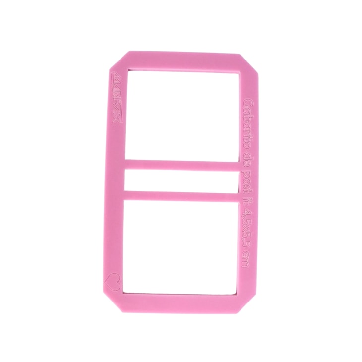 Gabarito Post It 4,5x5,5cm Cartonagem Acrilíco Rosa Marpax