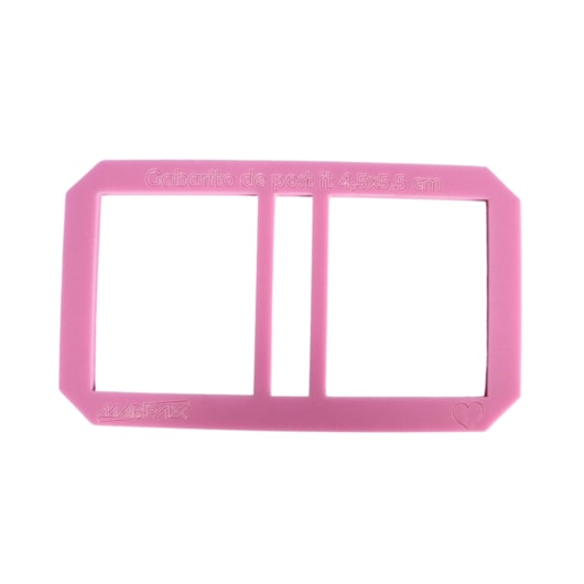 Gabarito Post It 4,5x5,5cm Cartonagem Acrilíco Rosa Marpax