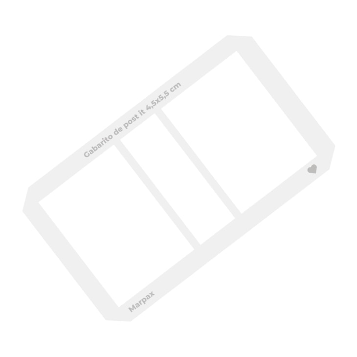 Gabarito Post It 4,5X5,5cm Cartonagem Acrilíco Transparente