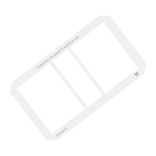 Gabarito Post It 4,5x5,5cm Cartonagem Acrilíco Transparente  Marpax