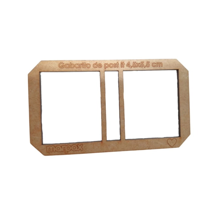 Gabarito Post It 4,5X5,5cm Cartonagem em MDF Cru Marpax