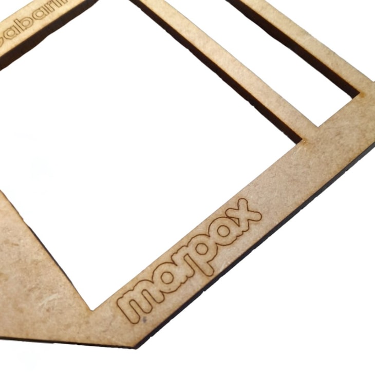 Gabarito Post It 4,5X5,5cm Cartonagem em MDF Cru Marpax