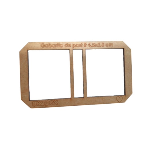 Gabarito Post It 4,5x5,5cm Cartonagem MDF Cru Marpax