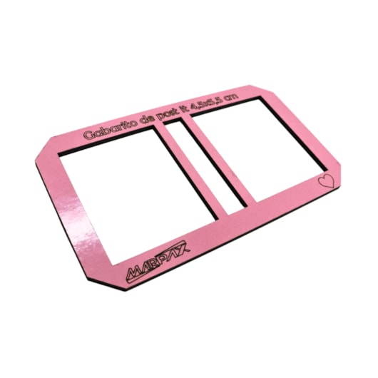 Gabarito Post It 4,5x5,5cm Cartonagem MDF Rosa Marpax